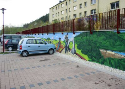 Stahlgeländer als Absturzsicherung